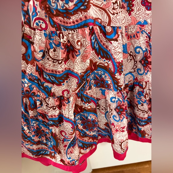 SOFT SURROUNDINGS Kara Paisley Tiered Boho Dress - size L - Picture 10 of 10
